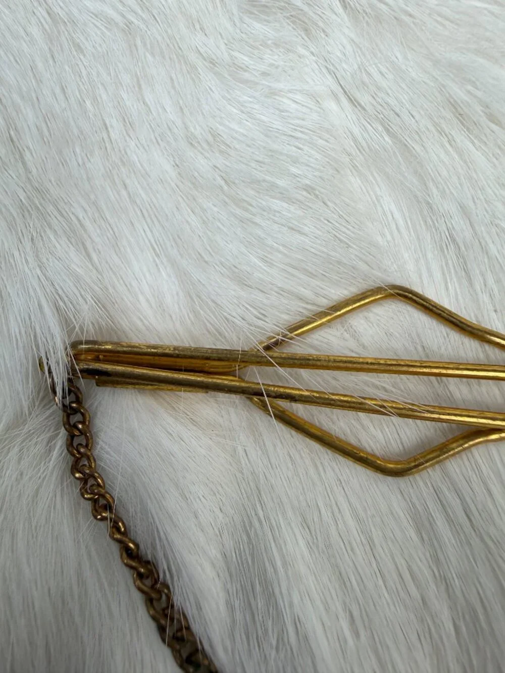 Vintage 60s Cub Scouts Boy Scouts Tie Bar Hanging Chain Diamond-Shaped Charm
